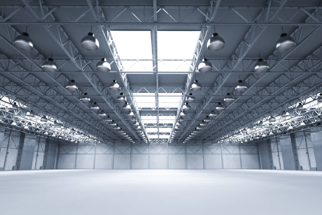 warehouse showing lighting on ceiling